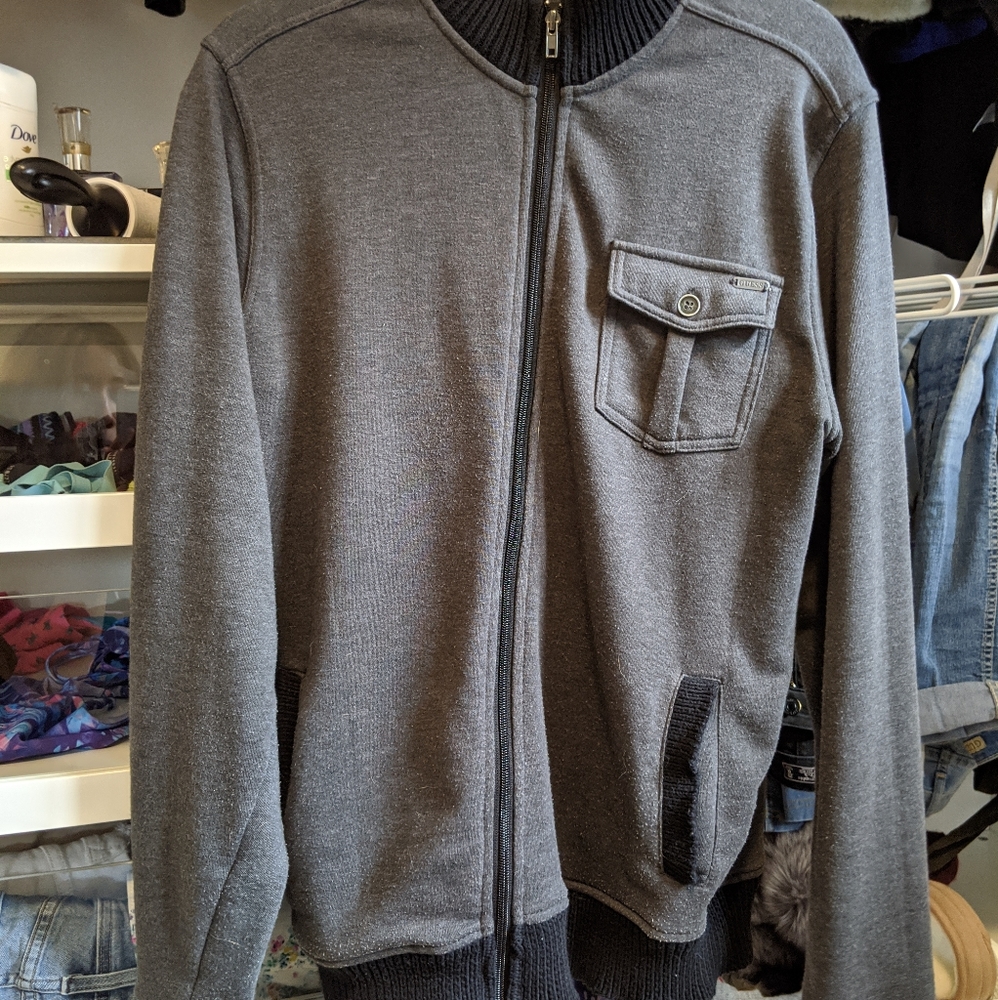 Men's Guess Zip up Sweater